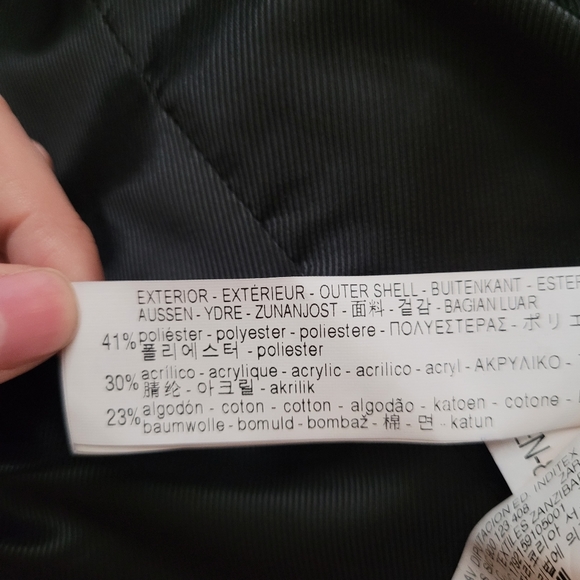 Zara Tweed Houndstooth Open Front Raw Edge Blazer - Picture 13 of 14